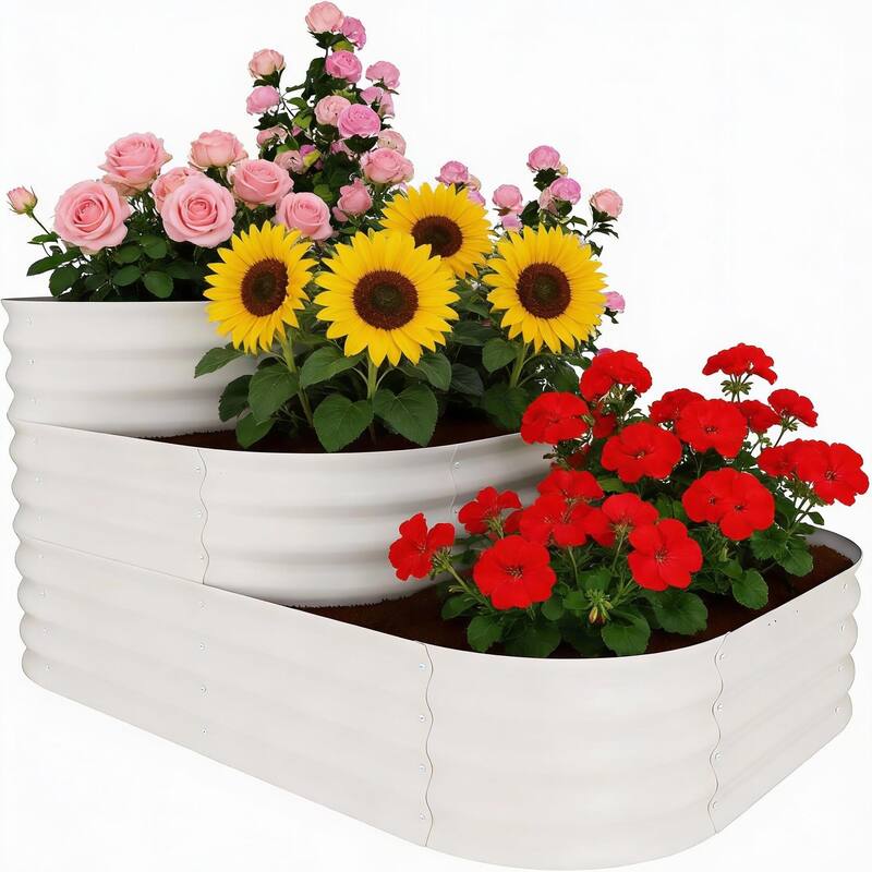 3-in-1 Raised Garden Bed - Beige