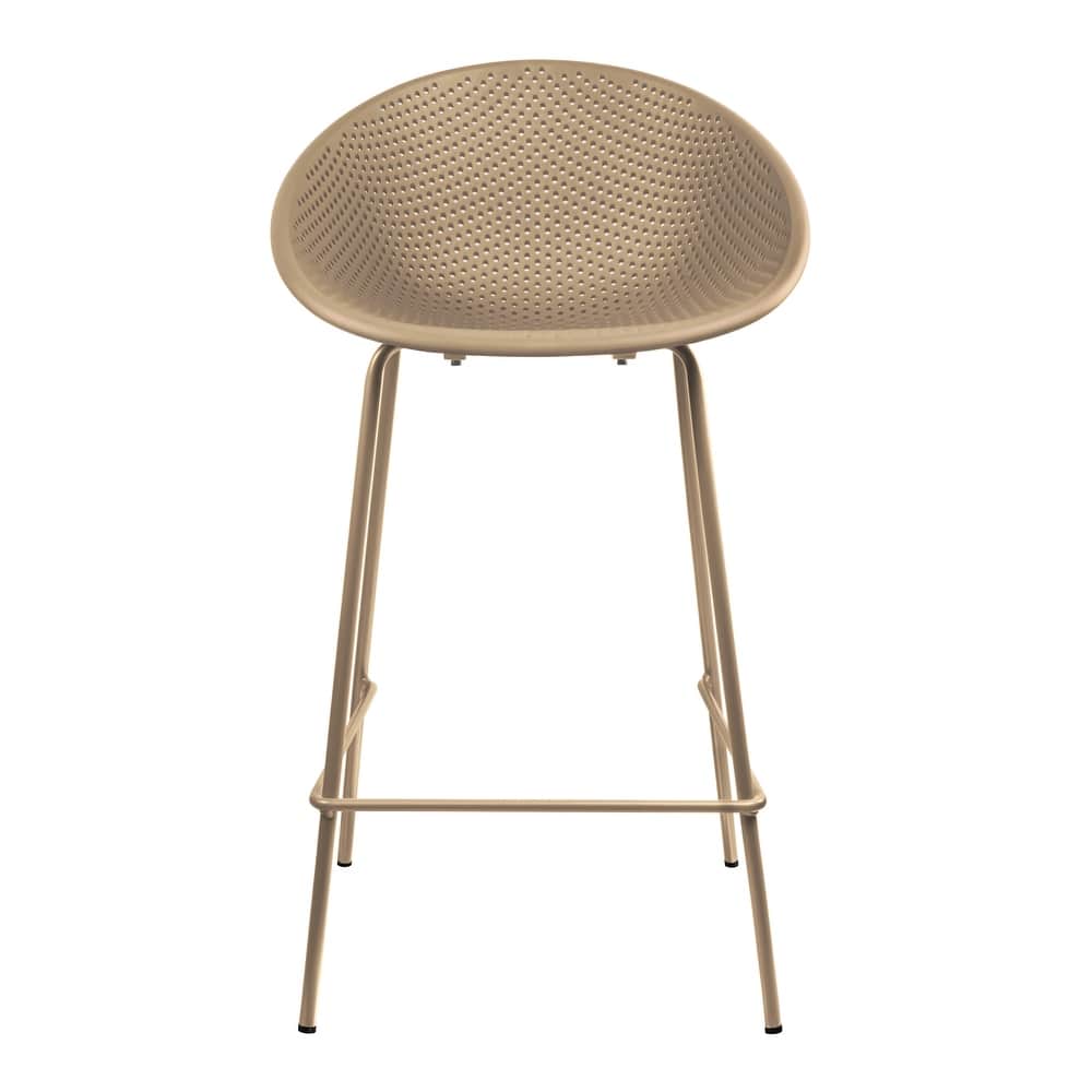 Counter height Bar Stools For Kitchen Egg Shaped Oval Seat Circle Dots Round Pattern for Indoor Outdoor Use
