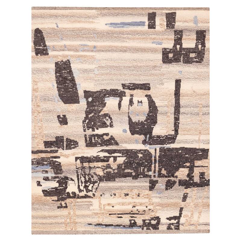 ECARPETGALLERY Hand-knotted Tangier Tan Wool Rug - 8'1 x 9'10