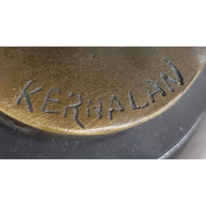 Art Deco Bronze Sculpture Of A Dancing Woman In Flowing Attire By Kernalan