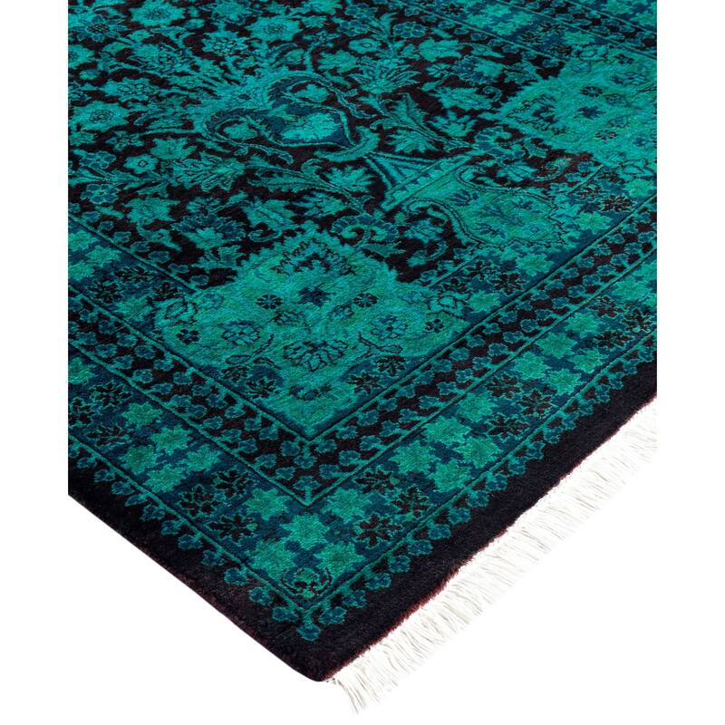 Overdyed One-of-a-Kind Hand-Knotted Area Rug - Green - 3' 1" x 5' 2"