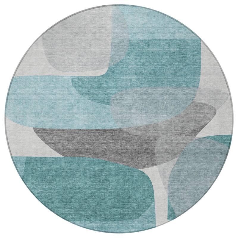 HomeRoots Abstract Transitional Rectangle Outdoor Rug