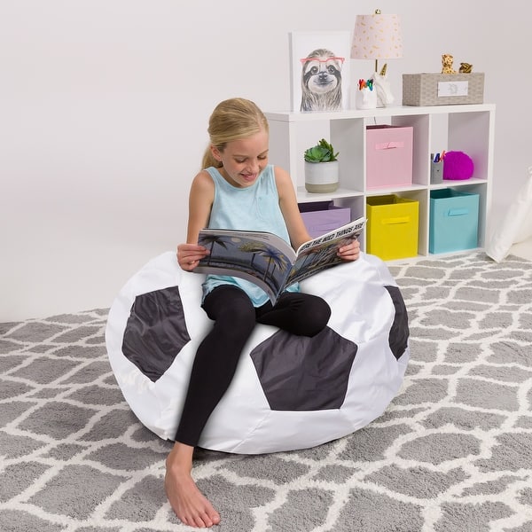 24 Beanbag Cover for Organizing Kids Room for Kids Room Toy DIY Bean Bag Chair Covers Only Grey 2 Pack Stuffed Animal Bean Bag Storage Chair
