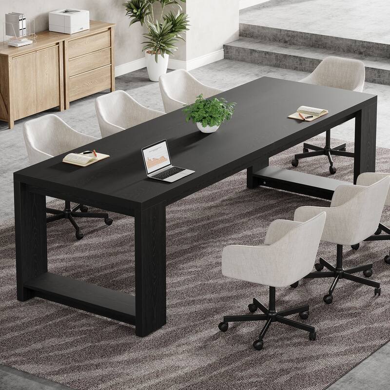 7 ft Conference Table for 6 to 8 People - 86.6" L x 27.6" W x 29.5" H