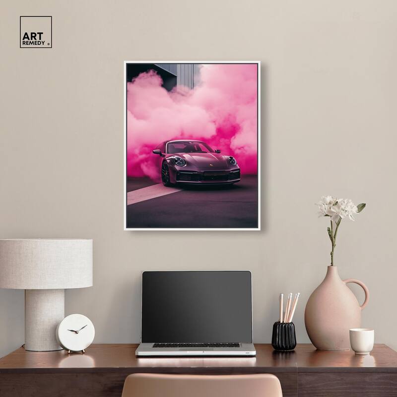 Turbocharged Pink Canvas by Art Remedy