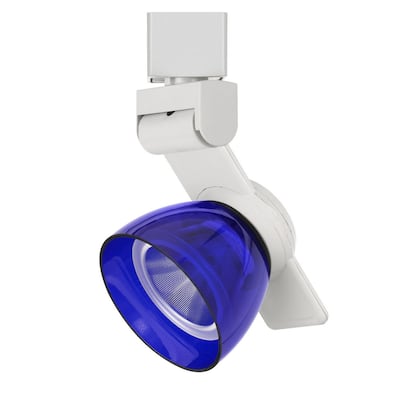 12W Integrated LED Track Fixture with Polycarbonate Head, White and Blue