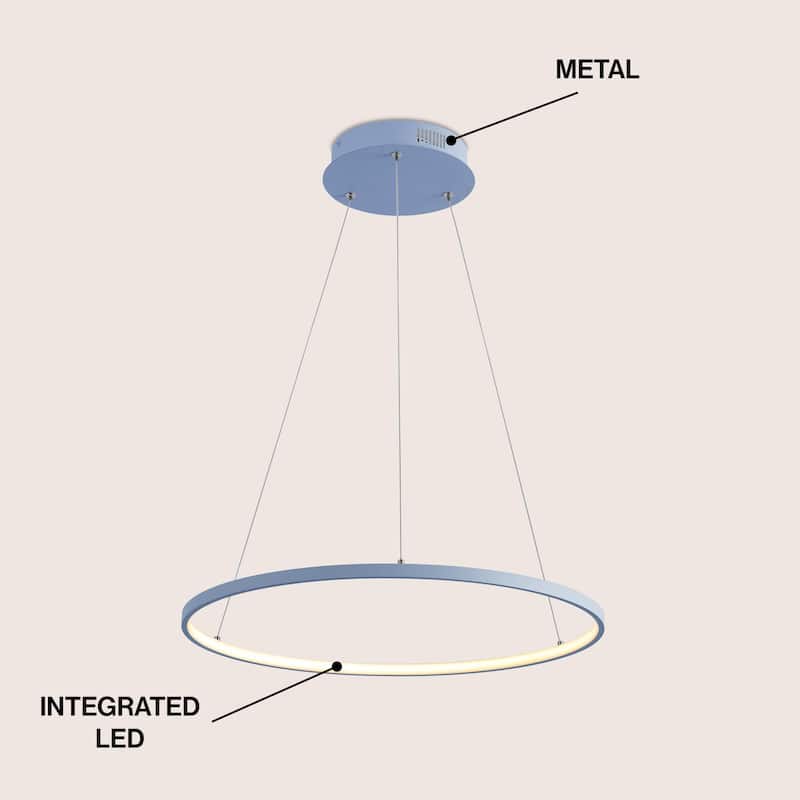 Kinsley Modern Bohemian Iron Integrated LED Pendant by JONATHAN Y