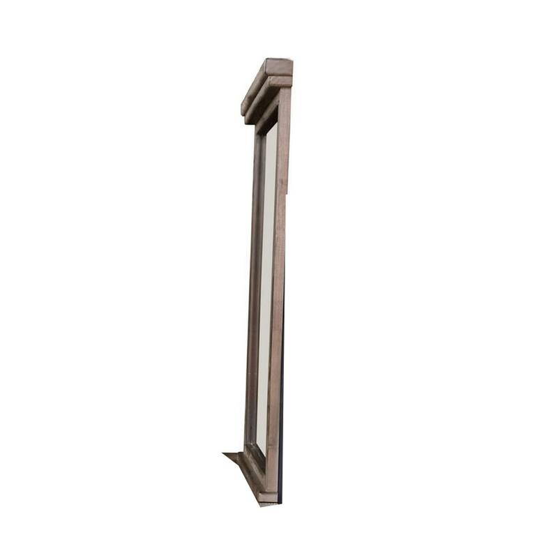 Lan 40 x 47 Dresser Mirror, Tempered Glass, Rectangular, Rustic Taupe