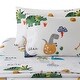 preview thumbnail 3 of 3, Kids Boys Printed 600 Thread Count Cotton Blend Percale Duvet Cover Fitted Sheet Ensemble Bedding Set, Dinosaur Zoo Dino
