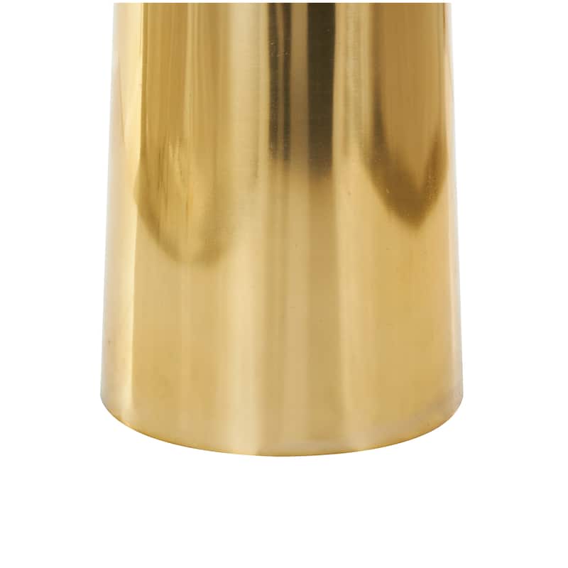 Gold or Silver Stainless Steel Metal Minimalistic Tall Floor Cone Vase