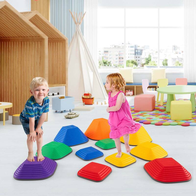 Costway 11 Pcs Colorful Stepping Stones with Full Non-Slip Edging Toys - See Details
