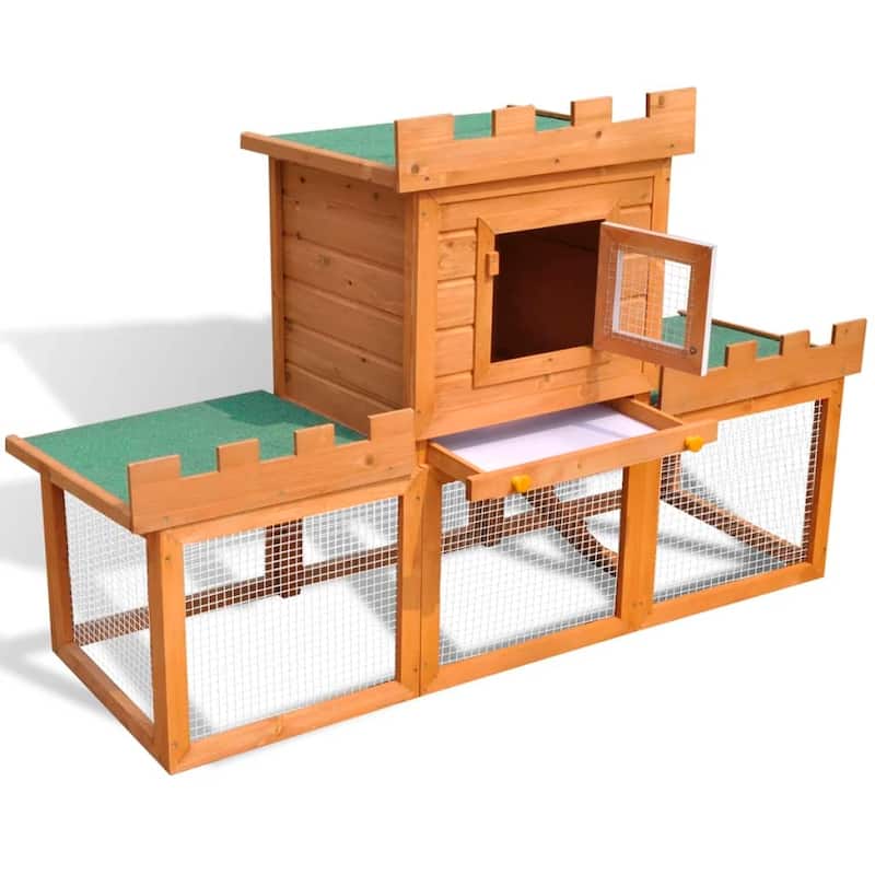 vidaXL Outdoor Large Rabbit Hutch House Pet Cage Single House