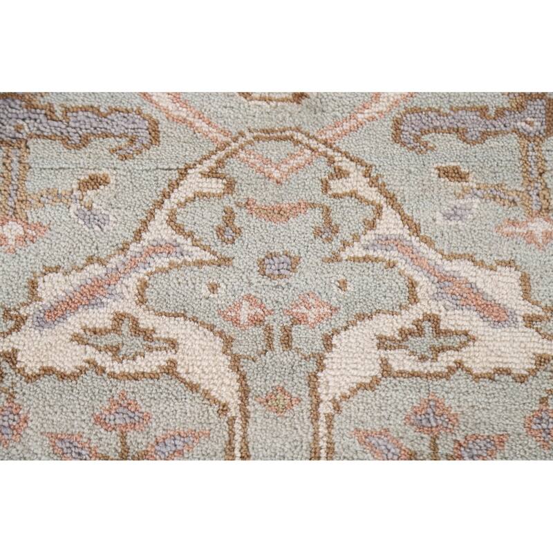 Oushak Indian Runner Rug Hand-Knotted Wool Carpet - 2'7"x 9'11"