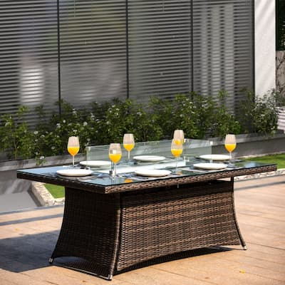 Outdoor Wicker Gas Fire Pit Table by Moda Furnishings