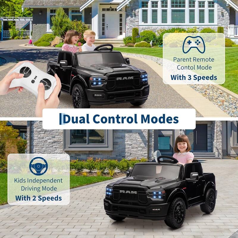 2 Seater Electric Car for Kids, 24v Ride on Truck Toy for Kids Best Gift