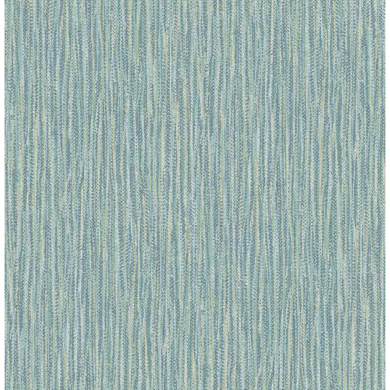 A-Street Prints Raffia Thames Aqua Faux Grasscloth Wallpaper