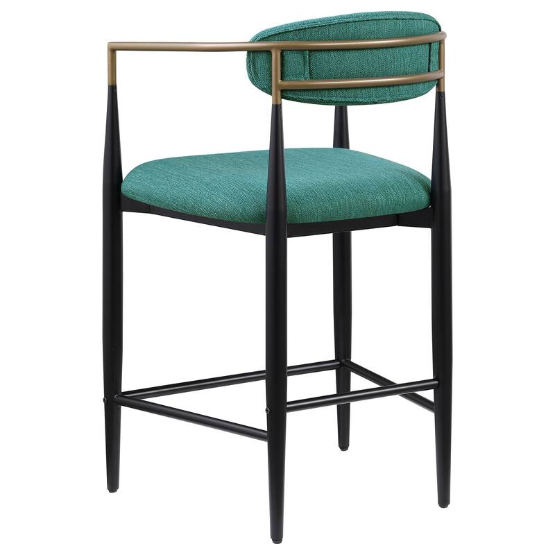 Tina Fabric Upholstered Metal Armrests Chairs (Set of 2)