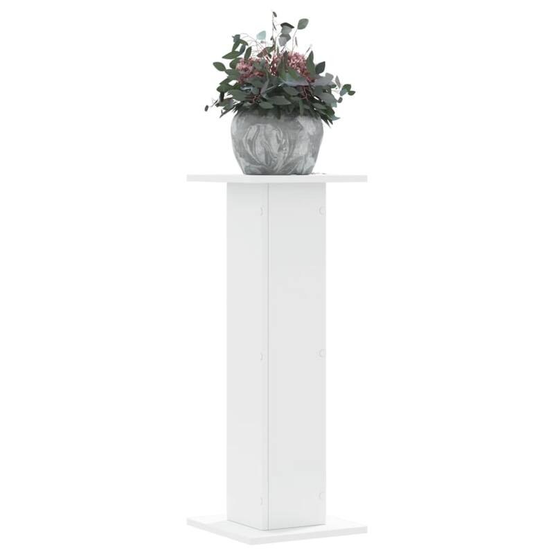 vidaXL Plant Stand White Engineered wood 11.8 x 11.8 x 31.5 in - 11.8 x 11.8 x 31.5 in