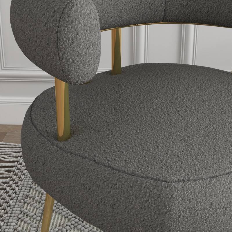 SEYNAR Mid Century Velvet Accent Chair with Golden Legs, Set of 2