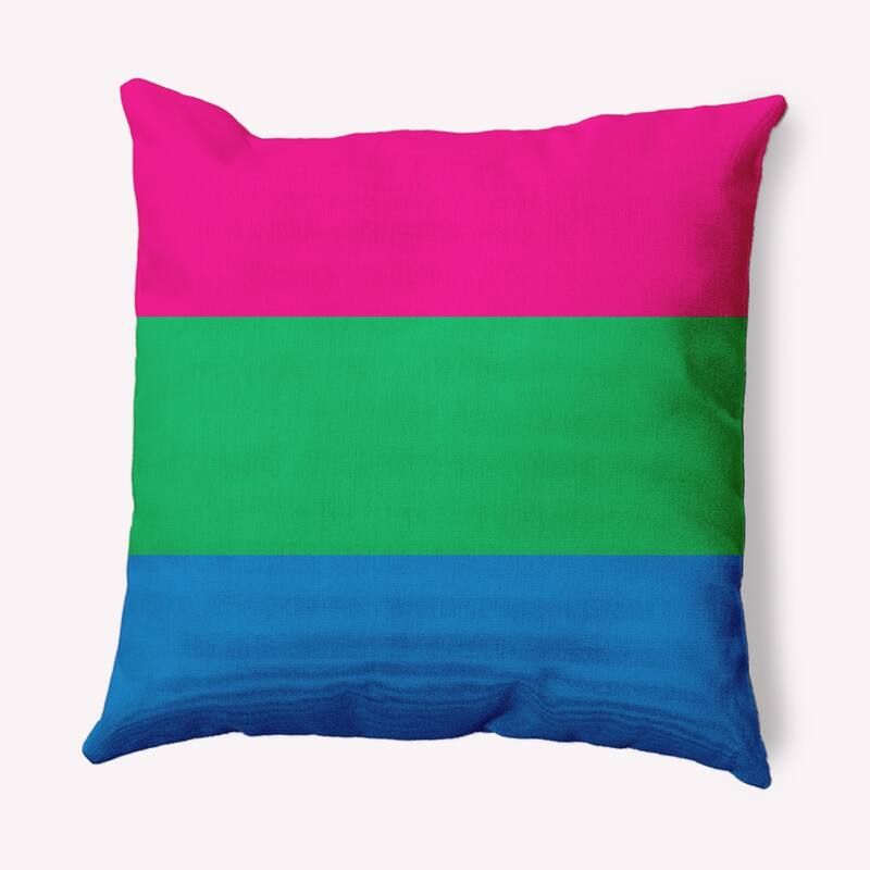 Pride Flag Outdoor Throw Pillow - 20" x 20" - Polysexual