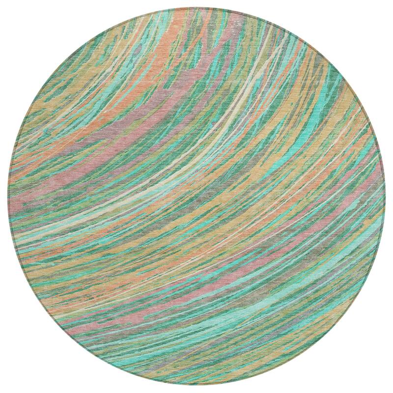 HomeRoots Abstract Transitional Rectangle Outdoor Rug