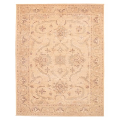 ECARPETGALLERY Hand-knotted Chobi Finest Beige Wool Rug - 8'11 x 11'5