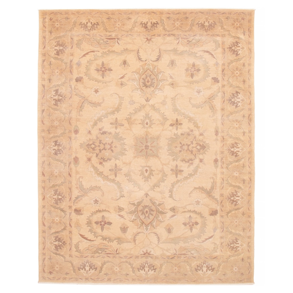 ECARPETGALLERY Hand-knotted Chobi Finest Beige Wool Rug - 8'11 x 11'5