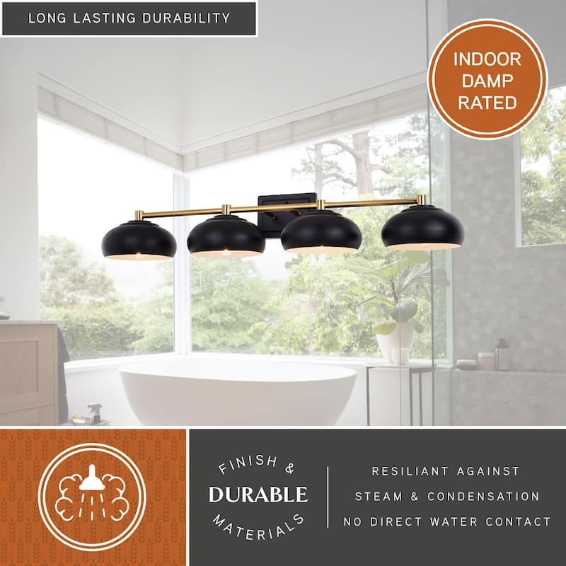 Belmont Mid Century Modern Dome Bathroom Wall Sconce Light Fixture