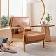 preview thumbnail 22 of 142, Aston Modern Solid wood Accent Chair for Living Room Single - Orange Faux Leather