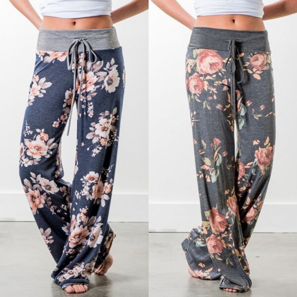 Floral Print Wide Leg Lounge Pants in 5 Styles