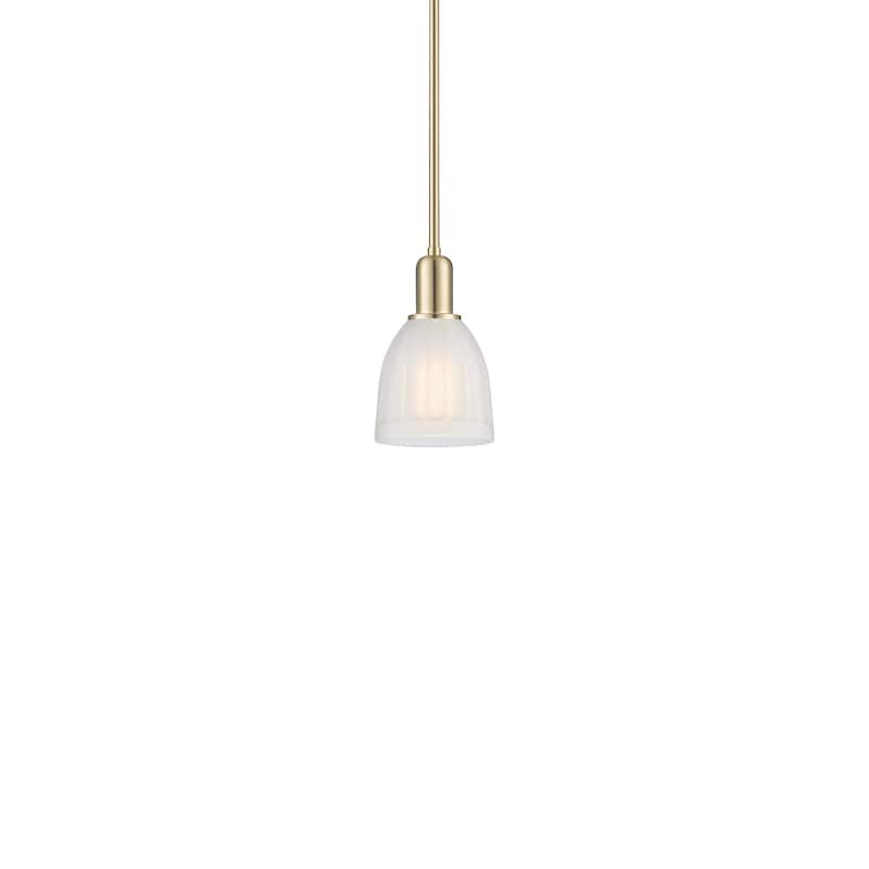 Innovations Lighting 716-1S-10-6 Brookfield Pendant Brookfield 6" Wide - Champagne Bronze / White
