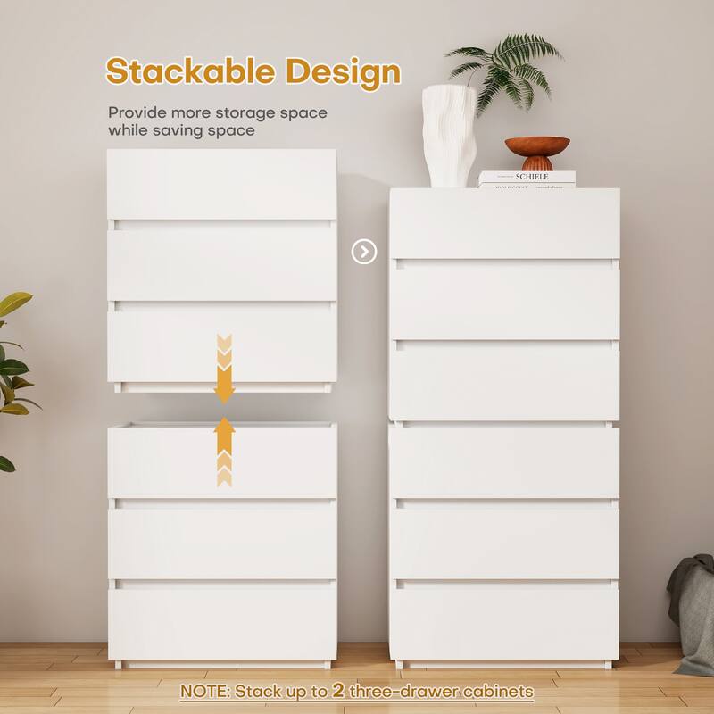 23.62"W Wood 2-Drawer Nightstand