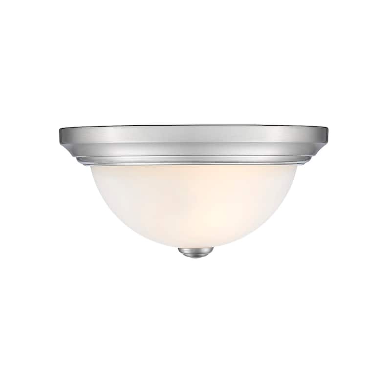 Millennium Lighting Metal 2 Light Flush Mount Ceiling Fixture in Multiple Finishes - Brushed Nickel