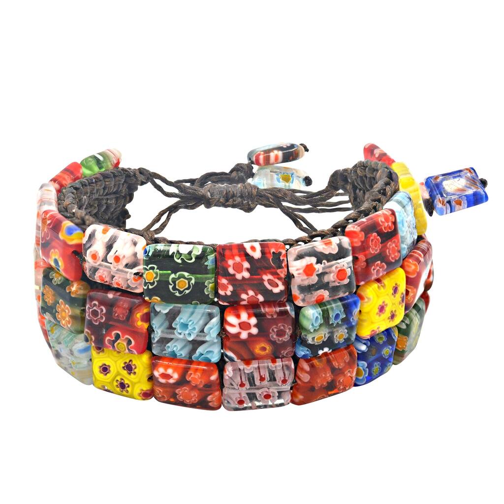 Handmade Tribal Bohemian Turquoise Coral Pearl Pull Coachella Wrist Wrap Bracelet (Thailand)