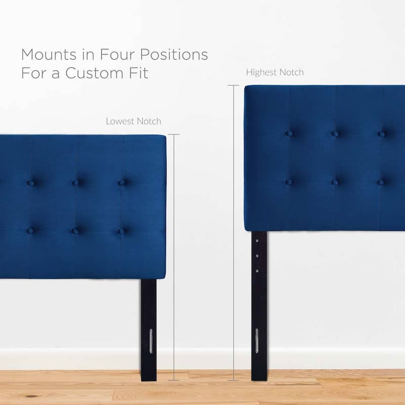 Emily Twin Tufted Performance Velvet Headboard