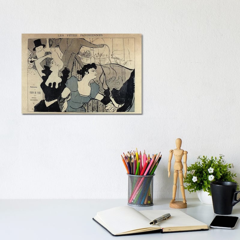 iCanvas "Les Fetes Parisiennes, 1892" by Henri de Toulouse-Lautrec Canvas Print - 8x12x0.75