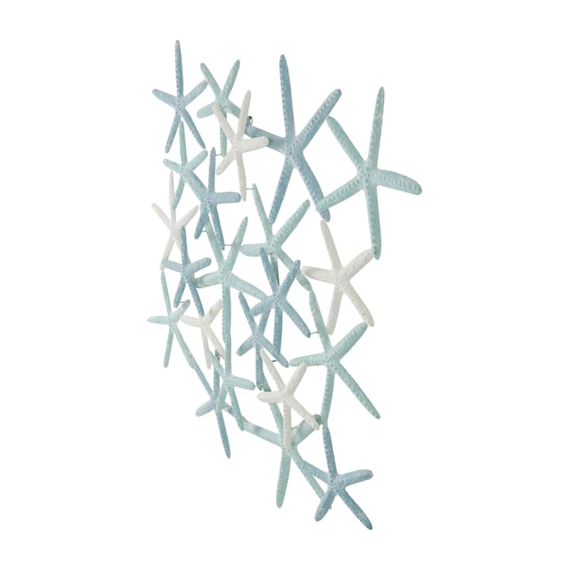 Metal Starfish Overlapping Wall Decor - Light Blue - Roche River Decor