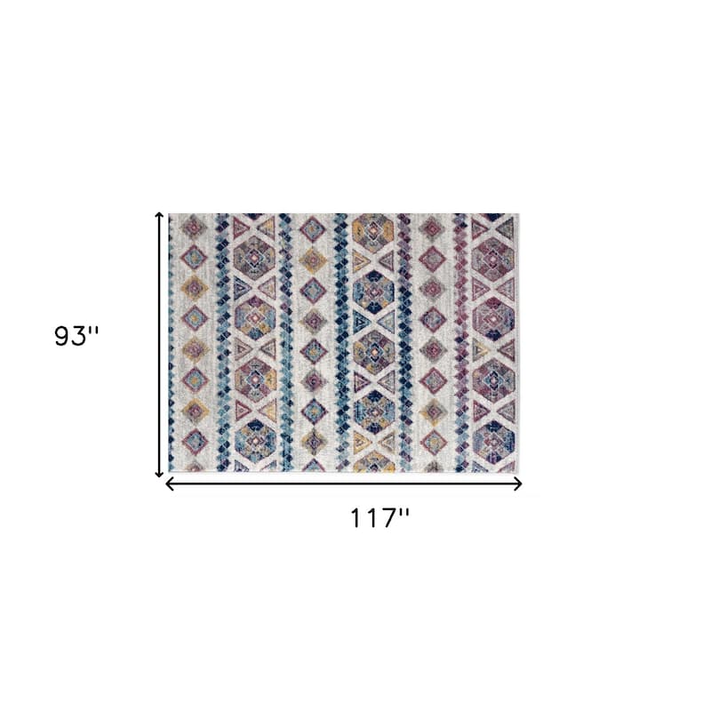 Qeji Power Loomed Geometric Stain Resistant Low Pile Soft Durable Area Rug By HomeRoots