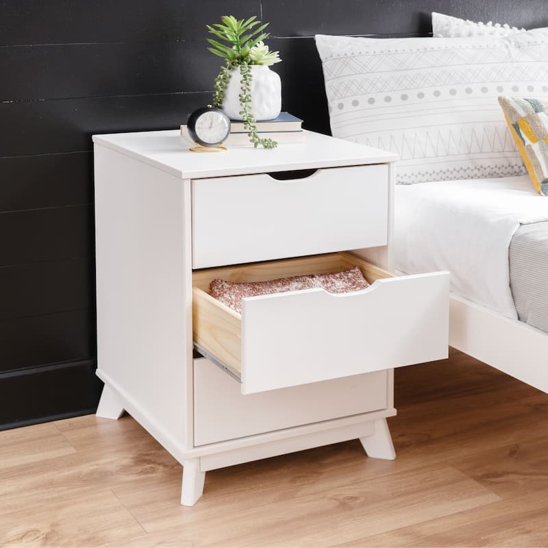 Purcell Pine Wood 3-Piece Bedroom Set with 6-Drawer Dresser and 3-Drawer Nightstands (Set of 2)