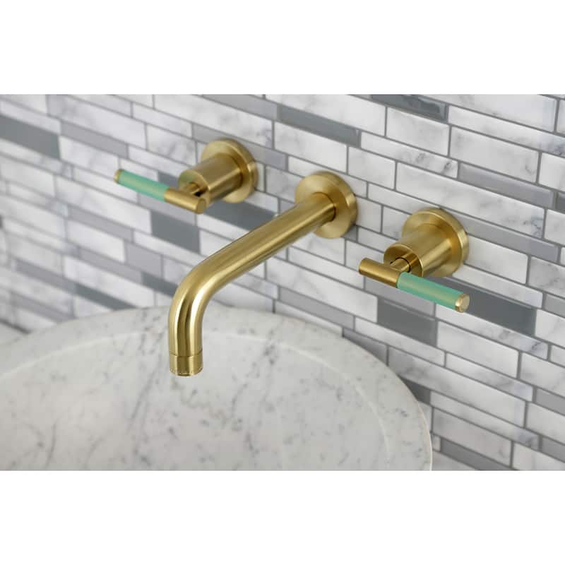 Kingston Brass Kaiser Two-Handle Wall Mount Bathroom Faucet