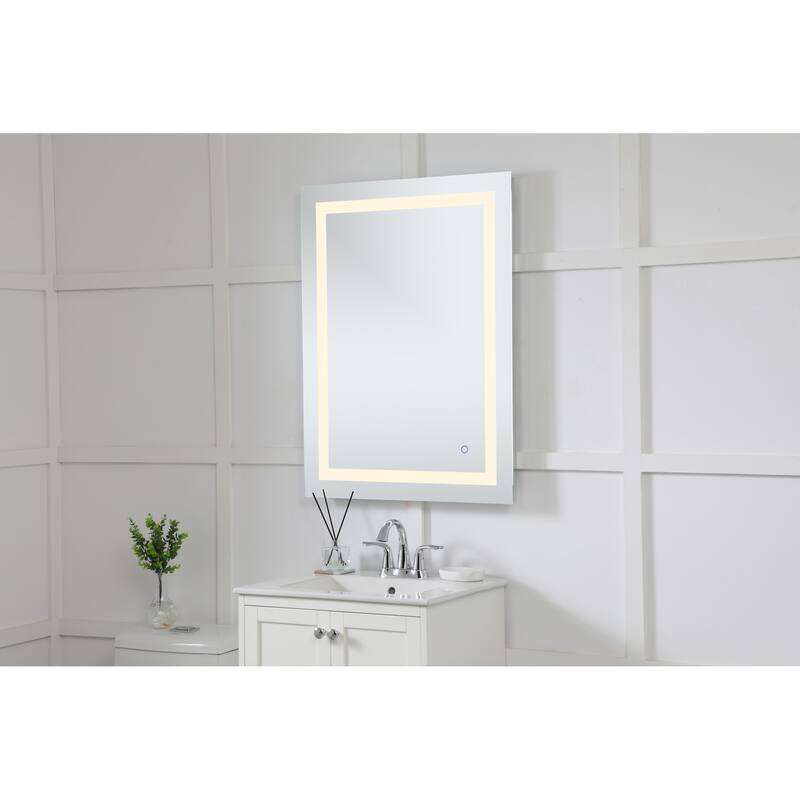 Elegant Lighting Helios 36" x 27" Rectangular Frameless Wall Mounted