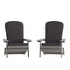 preview thumbnail 24 of 44, Indoor/Outdoor Folding Adirondack Chairs with Cushions - Set of 2 - 30.25"W x 34"D x 37"H