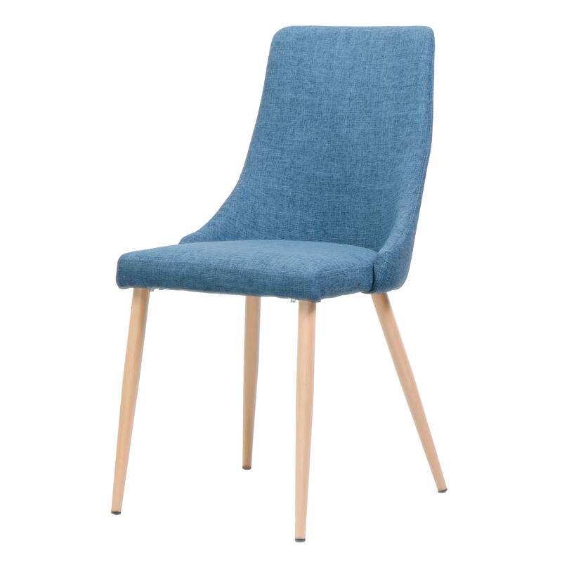 Dining Chairs Set of 2, Fabric Upholstered Armless Side Chairs, Modern Curved Back Dining Chairs for Kitchen, Living Room