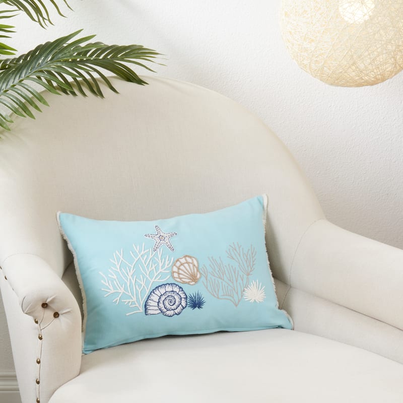 Seashell Serenity Throw Pillow