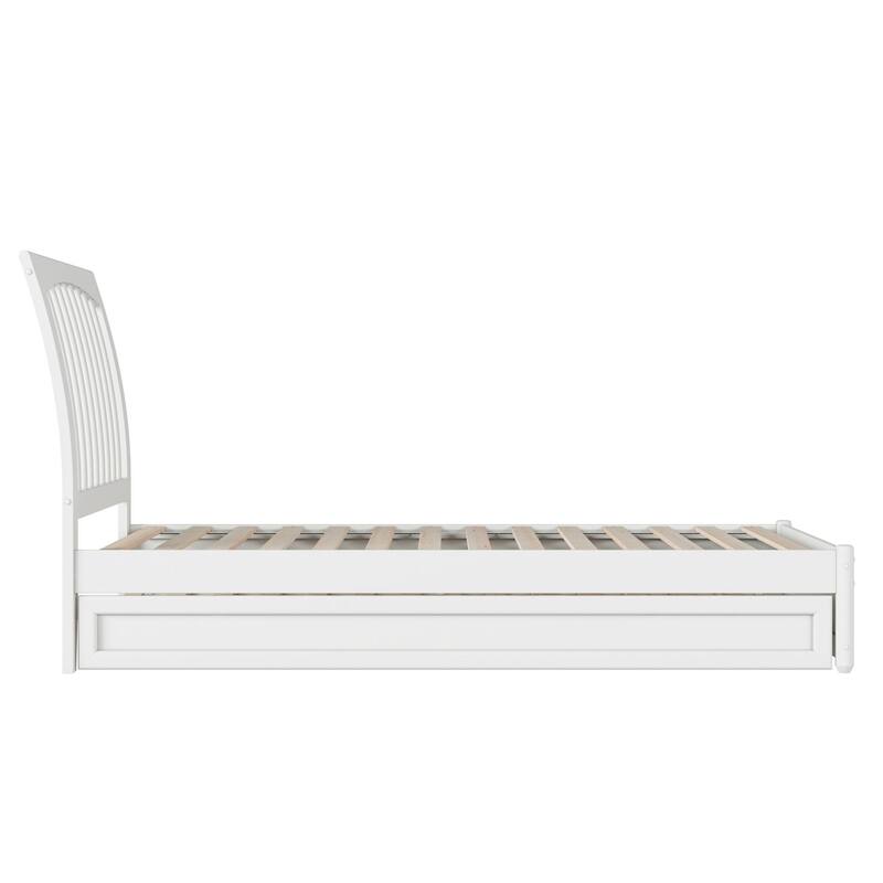 Roslyn Platform Bed with Modern Panel Footboard and Twin XL Trundle