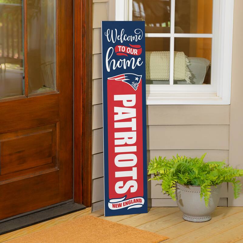 47" Double Sided Seasonal Porch Leaner, New England Patriots - 47" x 11.25"