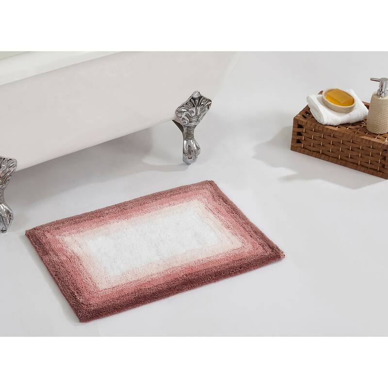 Better Trends 100% Cotton Super Soft & Highly Water Absorbent Bathroom Rugs-Torrent Collection Tufted Machine Washable Bath Mats - 21" x 34" Rectangle - Rose