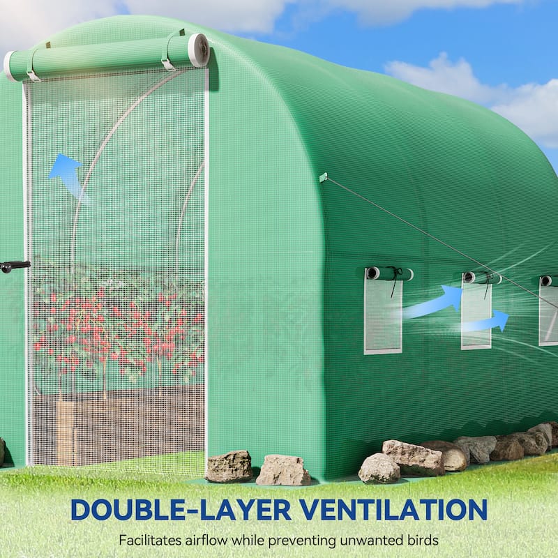 Moasis Walk-in Greenhouse with Reinforced Steel Frame