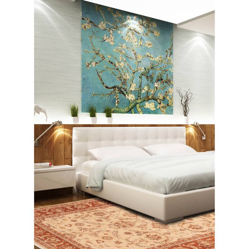 ECARPETGALLERY Hand-knotted Peshawar Oushak Ivory Wool Rug - 8'7 x 11'3