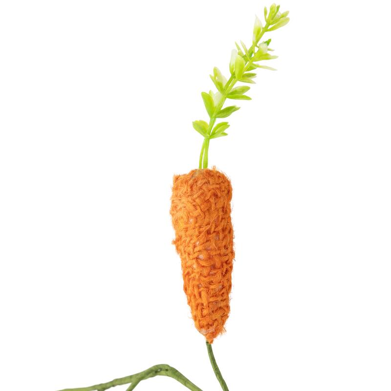 Knitted Carrots Easter Spray - 23.75" - Multicolor